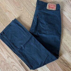 Levi's Men's Charcoal Gray Straight Jeans